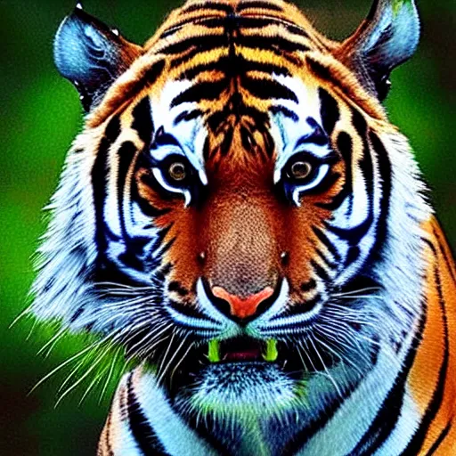 Image similar to “a tiger running towards the camera, whole body, photo realism”