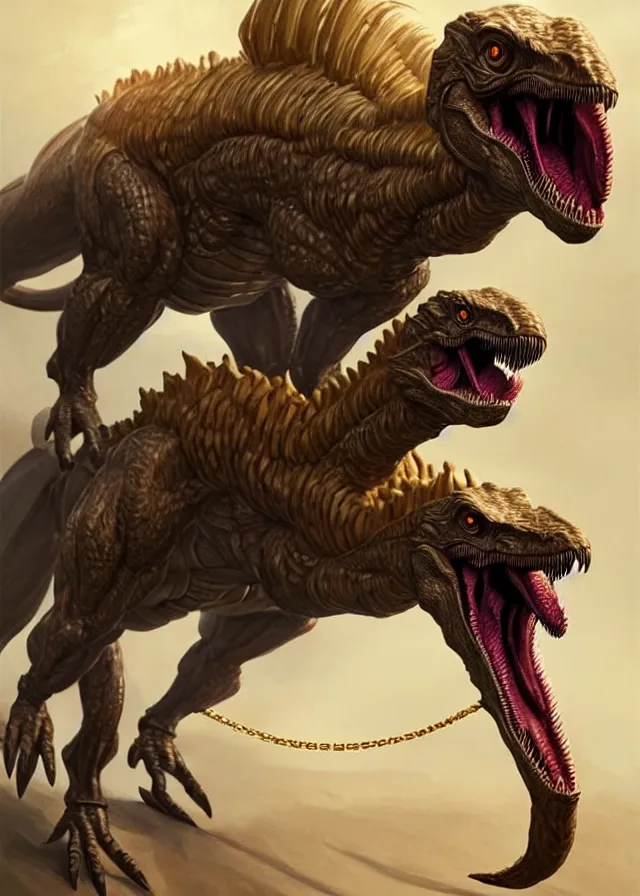 Prompt: super muscular joe biden wearing cycling shorts and gold chains riding on the back of a velociraptor, elegant, real life skin, intricate, high detailed, artstation, concept art, smooth, sharp focus, art by artgerm and greg rutkowski