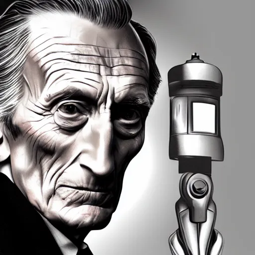 Image similar to Peter Cushing as the 10th Doctor, realistic digital art 4k