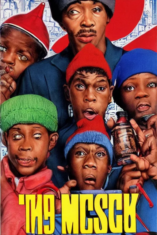 Image similar to poster the movie 1 9 8 8 ussr don't be a menace to south central while drinking your juice in the hood, perfect symmetrical eye, russian hat ushankas