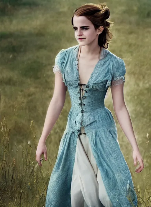 Prompt: Emma Watson for Victorian Secret, hot summertime, full length shot, XF IQ4, 150MP, 50mm, f/1.4, ISO 200, 1/160s, natural light, Adobe Photoshop, Adobe Lightroom, DxO Photolab, Corel PaintShop Pro, rule of thirds, symmetrical balance, depth layering, polarizing filter, Sense of Depth, AI enhanced