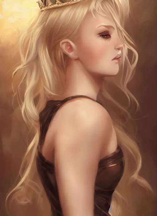 Image similar to blonde princess by wlop