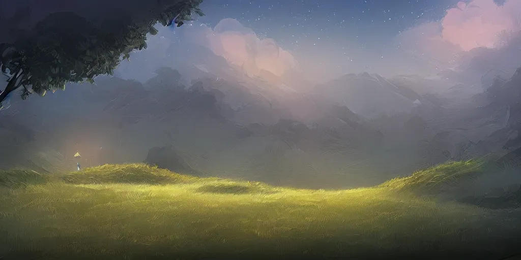 Image similar to professional digital art of lofi landscape, digital art, beautiful composition, trending on artstation and deviantart, masterpiece