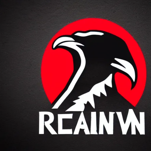 Image similar to logo of a raven with red lines inspired by infamous second son bad karma, perfect