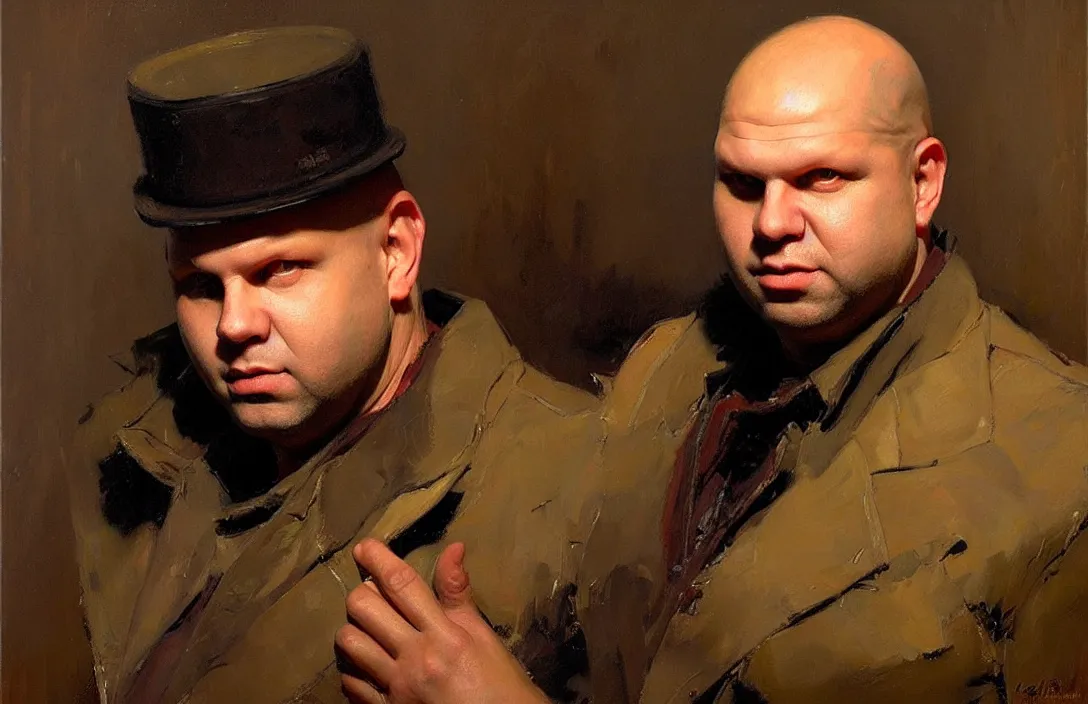 Prompt: portrait of fedor emelianenko!!!!!!!!!!!!!!!!!!!!!!!!!!!, detailed face, detailed painting,, epic lighting, by ilya repin, phil hale and kent williams