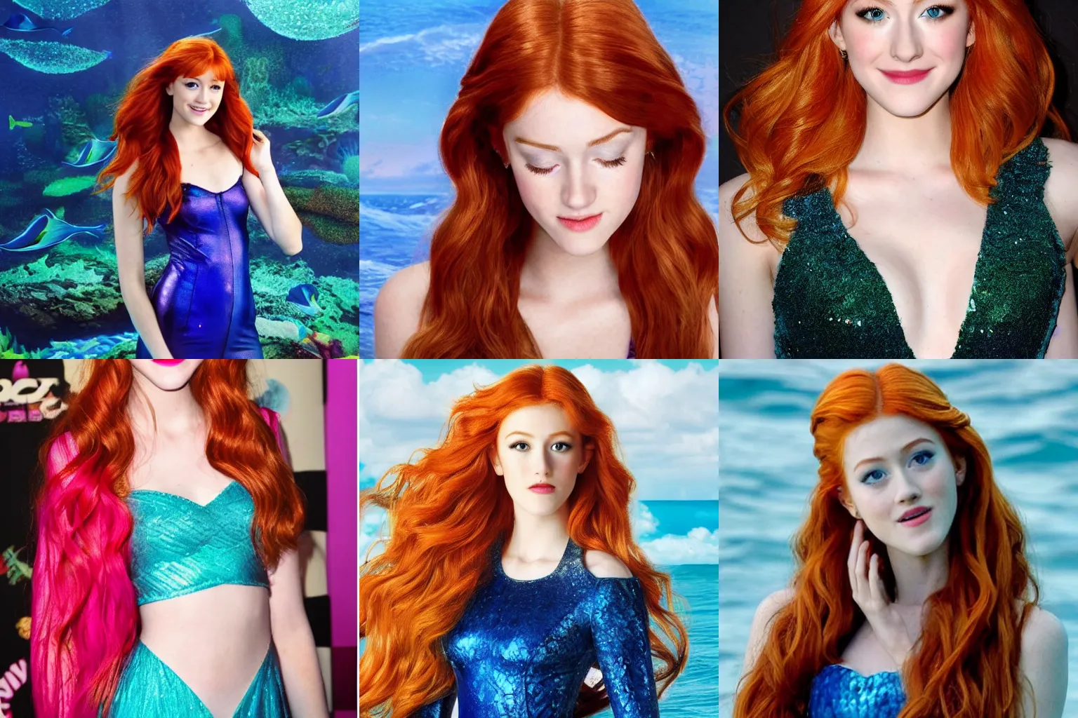 Prompt: katherine mcnamara as the little mermaid