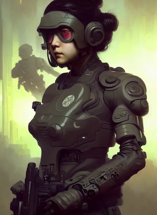 Image similar to girl covered with tattoos wearing tactical gear, intricate lights, bio luminescent, plasma, by ruan jia and artgerm and range murata and wlop and ross tran and william - adolphe bouguereau and beeple. key art. fantasy illustration. award winning, artstation, intricate details, realistic, hyperdetailed, 8 k resolution.