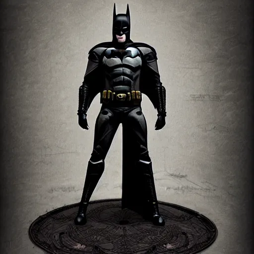 Prompt: matte metal batman batman batman android, ((dark fantasy)), dark, moody, broody, evil :: by Martine Johanna and and (Chie Yoshii) and Casey Weldon and Guillermo del toro :: ornate, dynamic, particulate, rich colors, intricate, elegant, highly detailed, centered, artstation, smooth, sharp focus, octane render, 3d