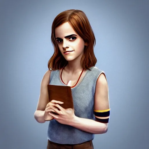 Prompt: Emma Watson, Pixar style