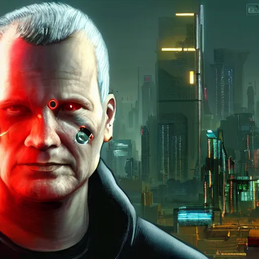 Image similar to cyborg john paul ii in cyberpunk 2 0 7 7, artistic artwork