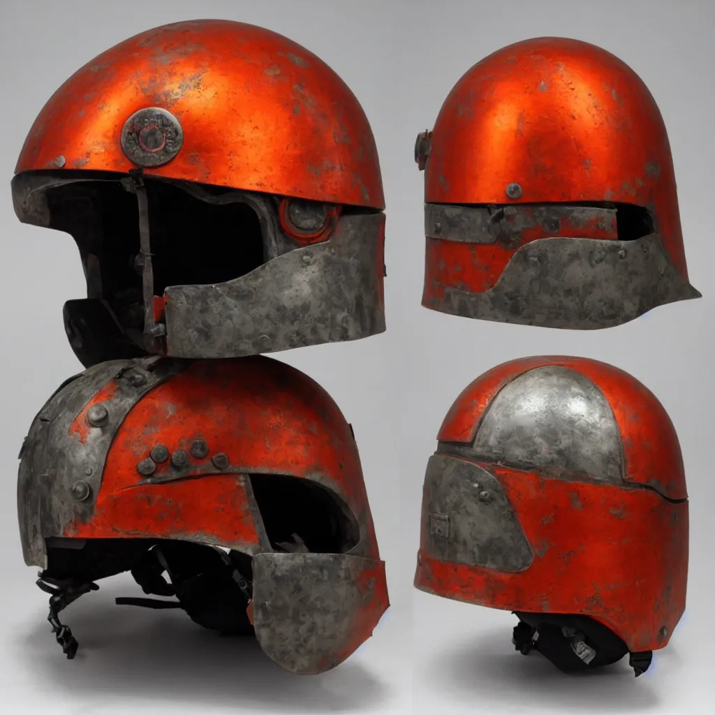 Prompt: lavatrooper helmet from the movie volcano wars