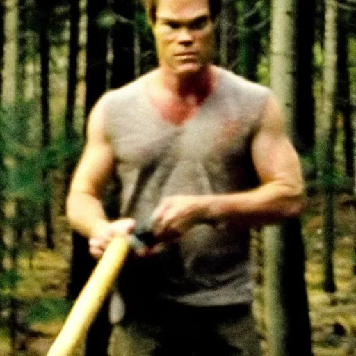 Image similar to dexter morgan as sasquatch found footage grainy photo