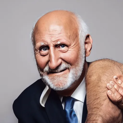 Image similar to portrait of hide the pain harold, accurate and detailed, stock photo, realistic, 8k, by Michelangelo