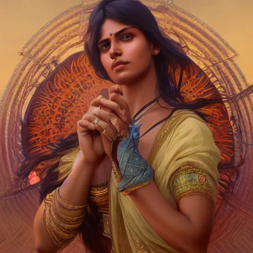 Prompt: indian woman thighs, ultra realistic, concept art, intricate details, highly detailed, photorealistic, octane render, 8 k, unreal engine. art by artgerm and greg rutkowski and alphonse mucha