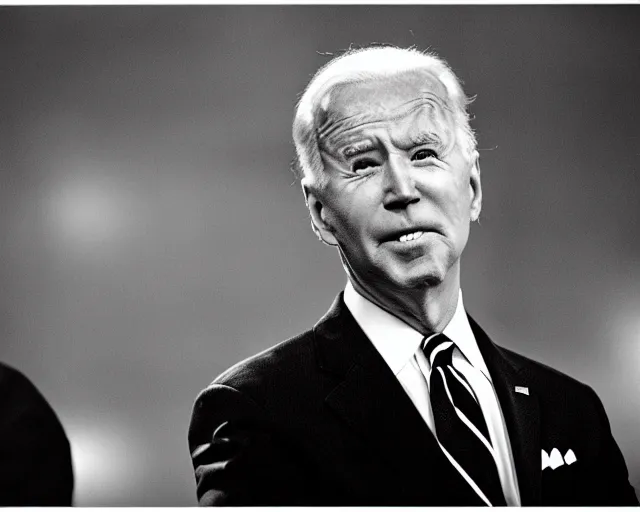 Image similar to president joe biden face to face with president joe biden, nikon 3 5 mm, photograph