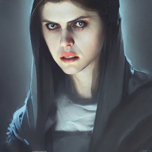 Image similar to A portrait of Alexandra Daddario, sith, star wars art, art by greg rutkowski, matte painting, trending on artstation