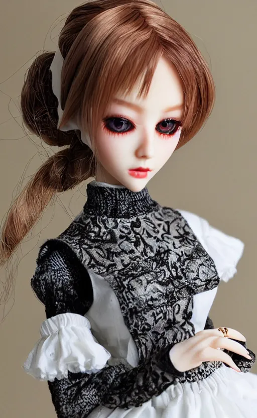 Image similar to dollfie in Sleeveless turtleneck baroque dress