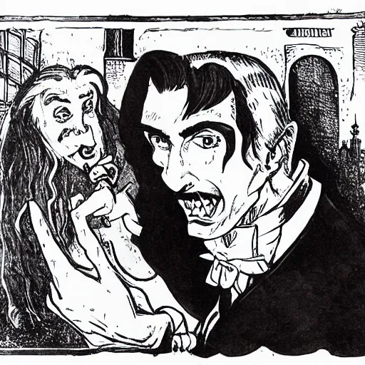 Prompt: a Dracula's selfie