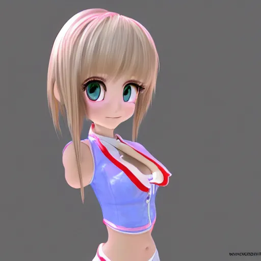 Prompt: 3 d anime girl very detailed, highly detailed, disney style