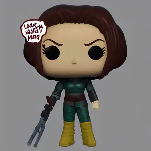 Prompt: a mara jade skywalker funko pop