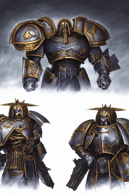 Image similar to armor portrait heros warhammer 4 0 k horus heresy fanart - the primarchs emperor by johannes helgeson animated with vfx concept artist & illustrator global illumination ray tracing hdr fanart arstation zbrush central hardmesh 8 k octane renderer comics stylized