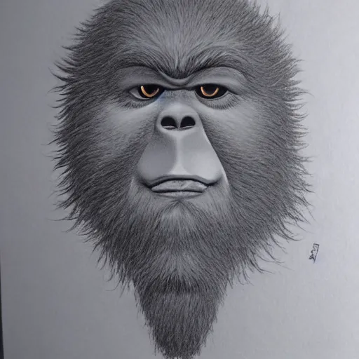 Prompt: Sasquatch, Hiroaki Tsutsumi style