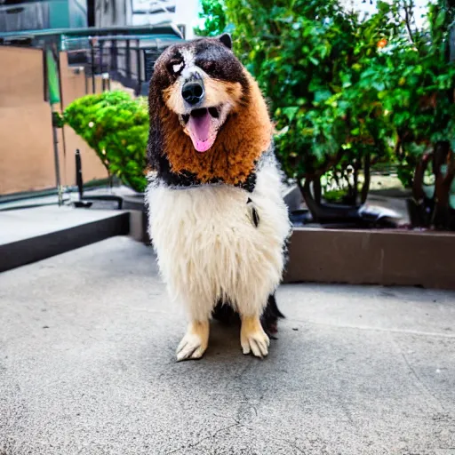 Prompt: LOS ANGELES CA, JUNE 7 2018: Lovable fluffy creature captures the heart of all who look at it.