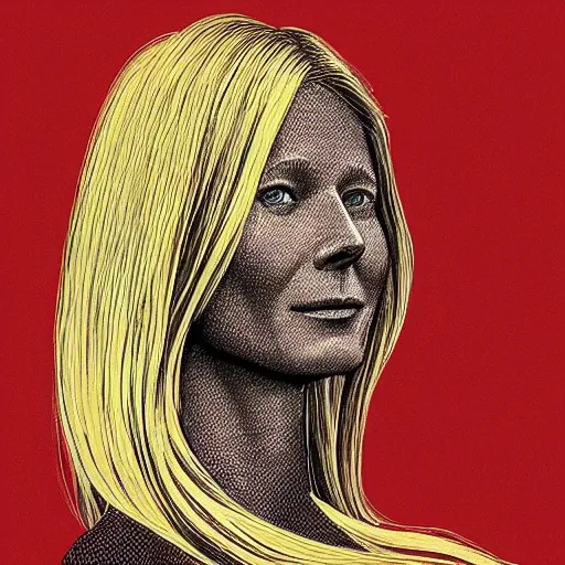 Prompt: “ gwyneth paltrow retro minimalist portrait by jean giraud, art of moebius, sharp, smooth face, comic, 8 k ”