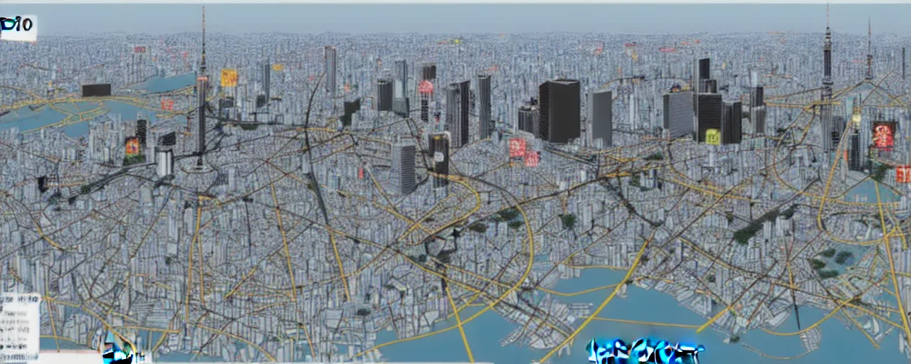 Image similar to tokyo city in year 2 2 0 0