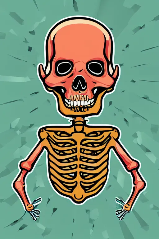 Image similar to Drug addict skeleton, sticker, andromorphic, colorful, illustration, highly detailed, simple, smooth and clean vector curves, no jagged lines, vector art, smooth