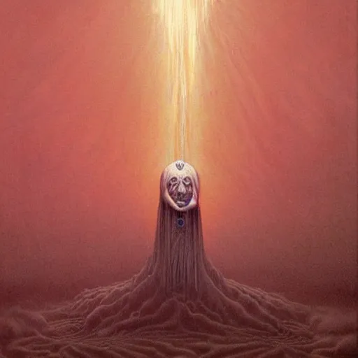 Prompt: Jeff Bezos. Sadness. Zdzisław Beksiński