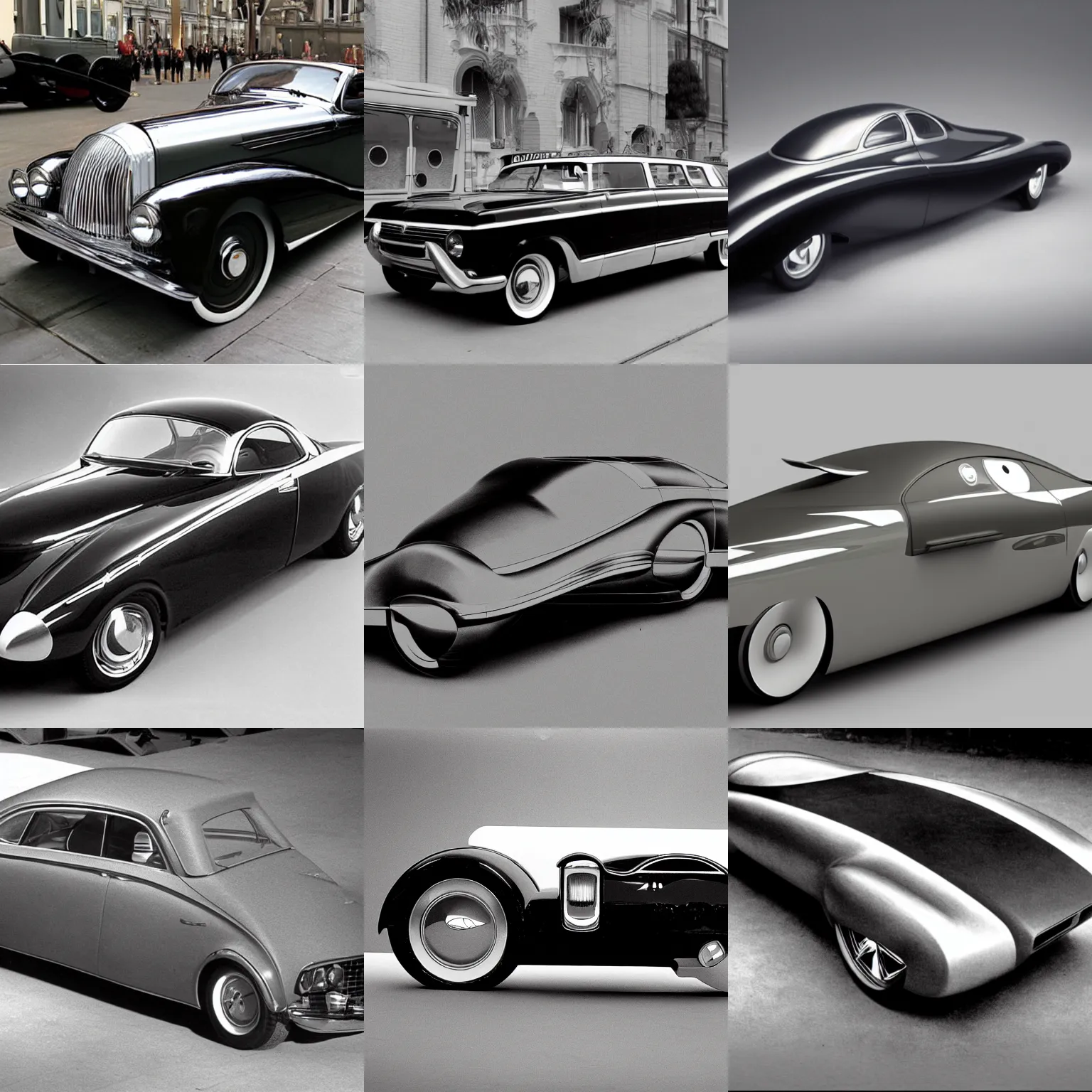 Prompt: car inspired by raymond loewy