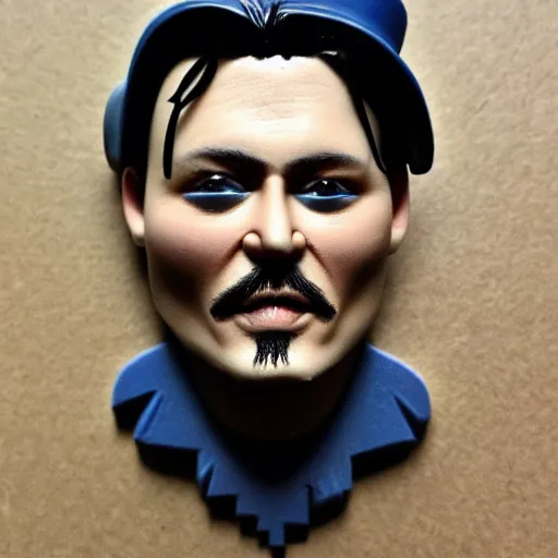 Image similar to plasticine johnny depp