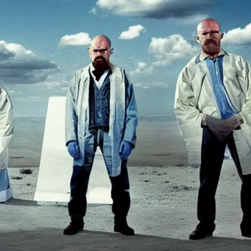 Prompt: Walter White clones