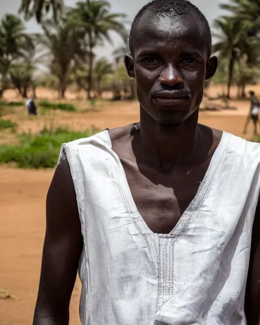 Image similar to a portrait photo of jordan blick, liaison in gambia, by ralph hackett