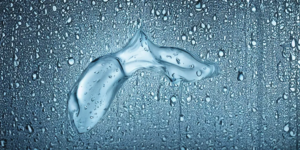Prompt: a closeup view of a cold water on glass with a waterdrop drop inside a modern bedroom in the middle of a raining forest with river, unreal 5, hyperrealistic, realistic, photorealistic, dynamic lighting, highly detailed, cinematic landscape, studio landscape, studio lighting