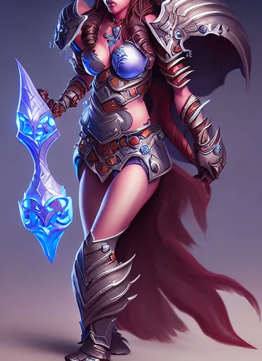 Image similar to sakimi chan, fantasy armor, detailed face, dynamic lighting, tony sart