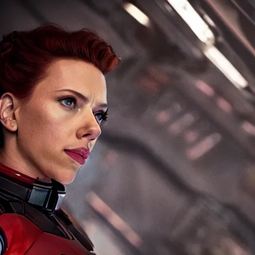 Prompt: a still of Scarlett Johansson in The Expanse (2015)