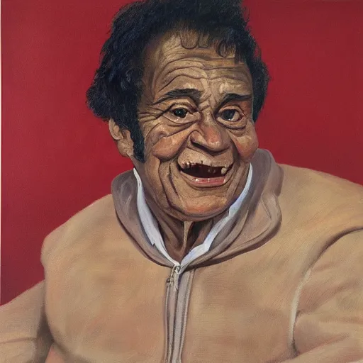 Image similar to portrait of eusebio, painting by paula rego, high detail, high resolution