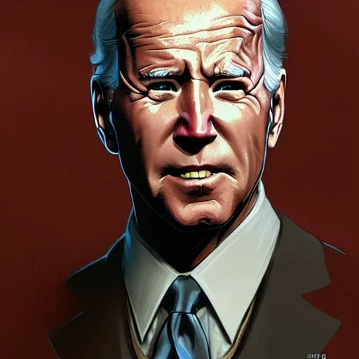 Image similar to Joe Biden face as Nathan Drake, western, D&D, fantasy, intricate, elegant, highly detailed, digital painting, artstation, concept art, matte, sharp focus, illustration, art by Artgerm and Greg Rutkowski and Alphonse Mucha