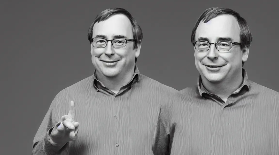 Image similar to vinil scale figure of Linus Torvalds, photo product