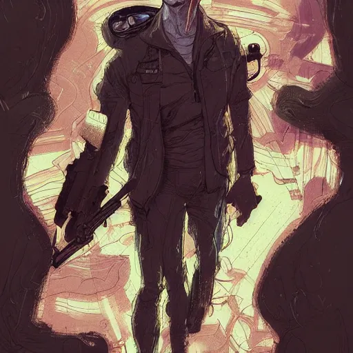 Image similar to a study of cell shaded portrait of Tom Cruise concept art, llustration, post grunge, concept art by josan gonzales and wlop, by james jean, Victo ngai, David Rubín, Mike Mignola, Laurie Greasley, highly detailed, sharp focus, alien, Trending on Artstation, HQ, deviantart, art by artgem