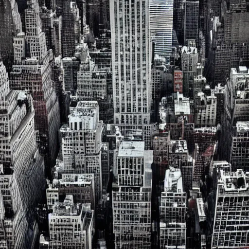 Image similar to a giant monster invading new york city