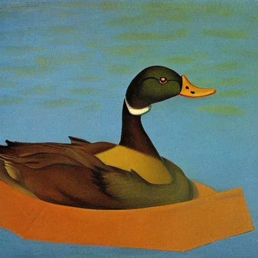 Image similar to a duck on the prowl oil painting francis picabia