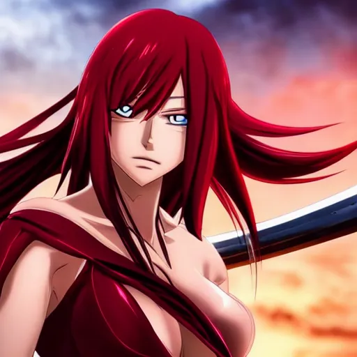 erza scarlet face drawing