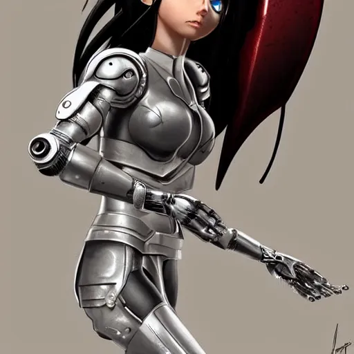 Prompt: battle angel alita!! very realistic, in the style of vitaly bulgarov, gally, zbrushcentral, pinterest, deviantart, artstation