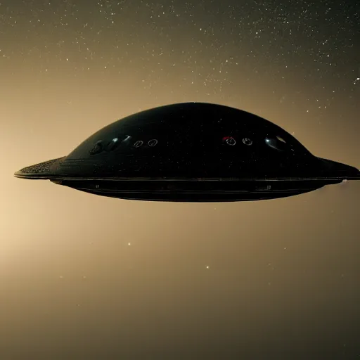 Image similar to leaked top secret footage of an ufo, shot with an old camera, intricate details, eerie, highly detailed, photorealistic, octane render, 8 k, unreal engine.