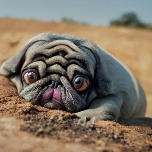 Image similar to a Tardigrade Pug Hybrid, A tardigrade that looks like a pug, afternoon hangout, good times photograph, candid