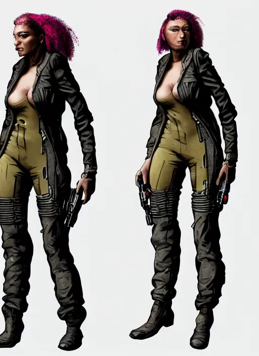 Image similar to sonya igwe. cyberpunk mercenary in tactical harness and jumpsuit. dystopian. portrait by stonehouse and mœbius and will eisner and gil elvgren and pixar. realistic proportions. cyberpunk 2 0 7 7, apex, blade runner 2 0 4 9 concept art. cel shading. attractive face. thick lines. moody industrial landscape.