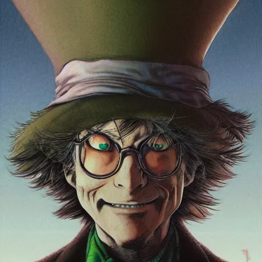 Image similar to Lofi informal portrait Ghibli style by Yoshitaka Amano and Wayne Barlowe and Ed Binkley and The Madhatter